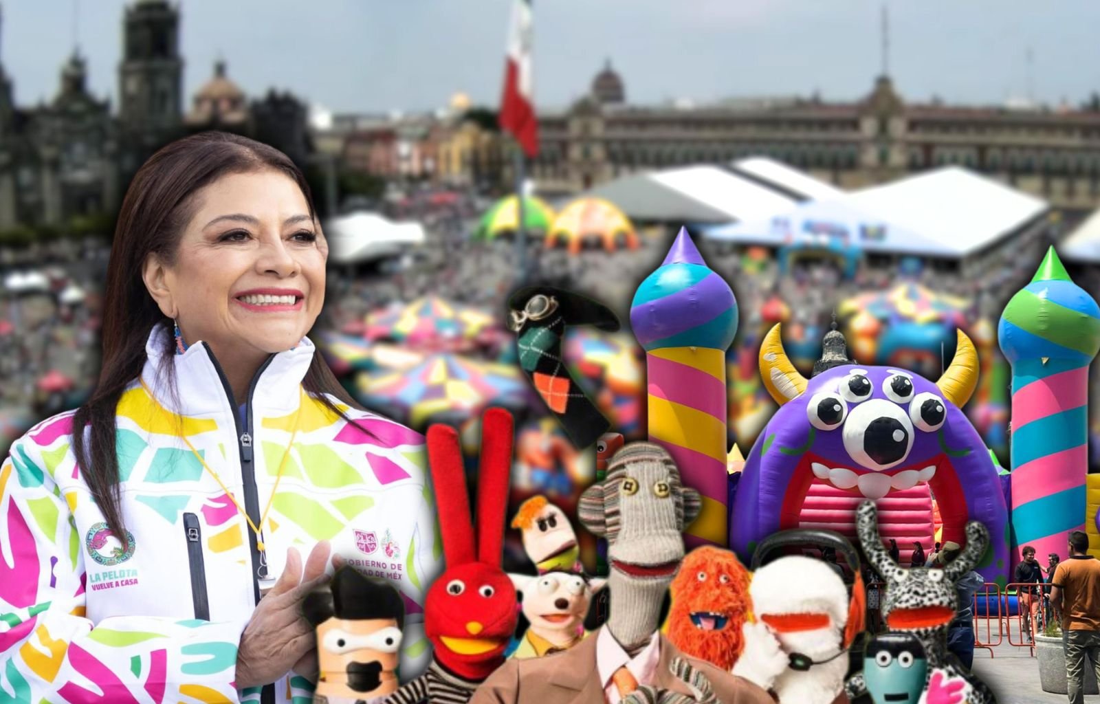 Clara Brugada invita al “Zocalito de las infancias”: 31 minutos, pista de hielo, globos aerostáticos y más en la CDMX